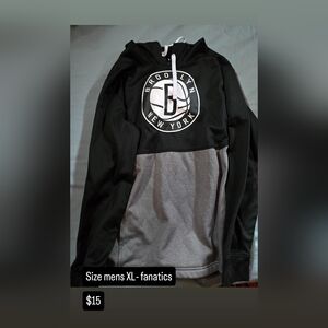 Fanatics Black and Gray Men's Hoodie